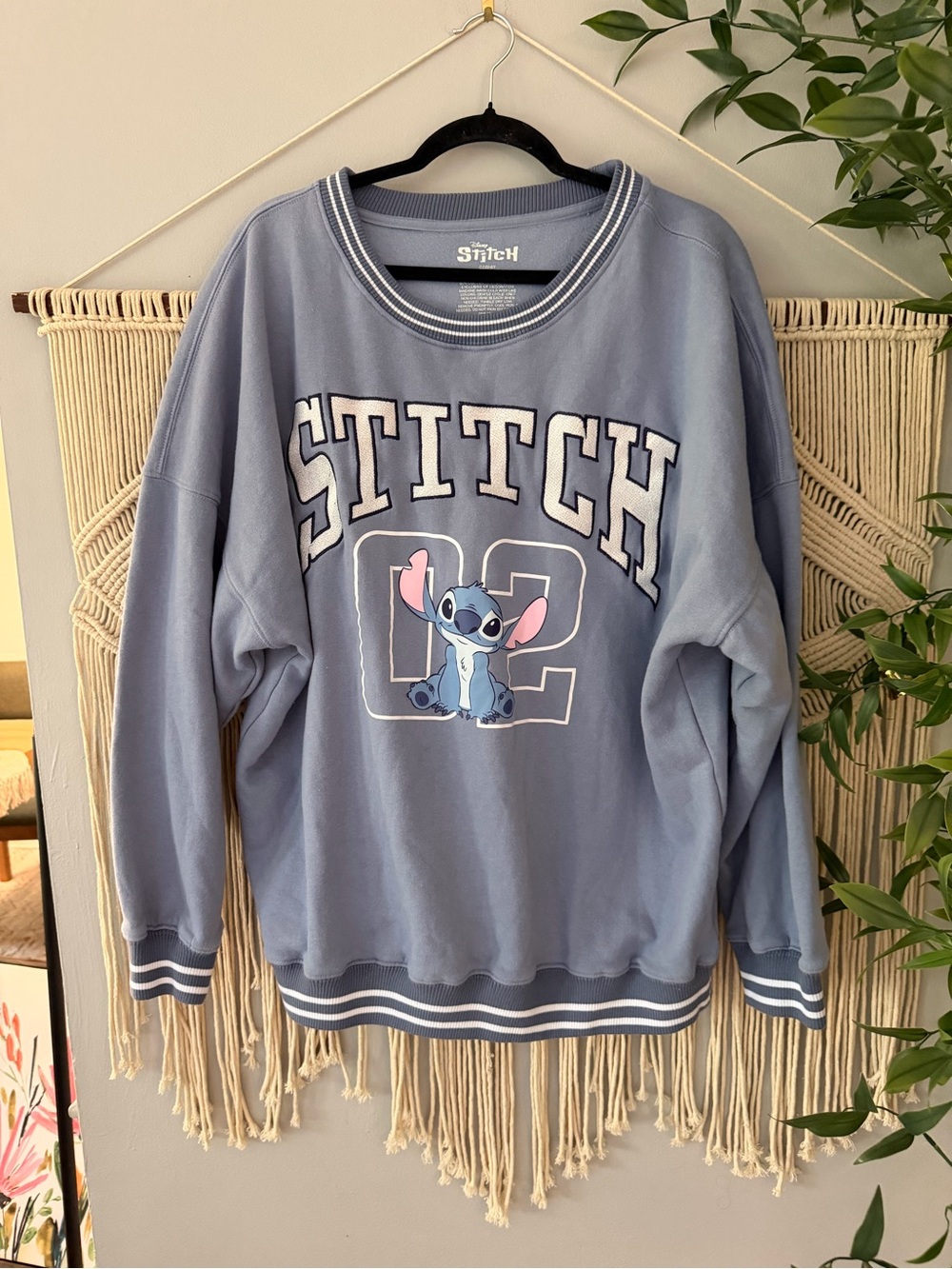 Disney Stitch Light Blue Crewneck Sweatshirt